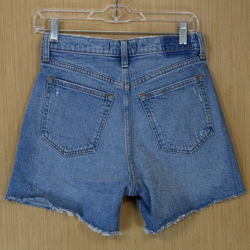Abercrombie & Fitch The Dad Short Jorts High Rise Denim Shorts Blue 26 2 NWT - Picture 3 of 10